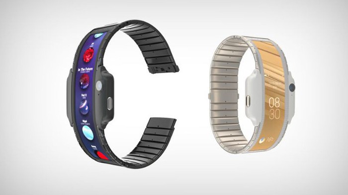 Cận cảnh chiếc smartphone màn hình cong độc đáo, có thể đeo lên tay như đồng hồ