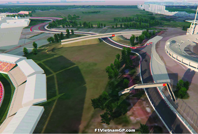Phối cảnh 3D của đường đua công thức 1 Việt Nam Grand Prix