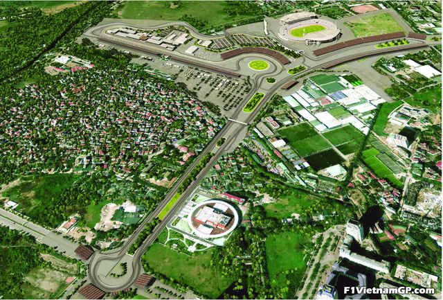 Phối cảnh 3D của đường đua công thức 1 Việt Nam Grand Prix