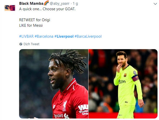 Liverpool đá bay Barca: Triệu fan Ronaldo hả hê, chê Messi thiếu bản lĩnh