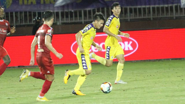 Quang Hải ghi bàn, CLB Hà Nội hòa TPHCM trong trận cầu có 2 thẻ đỏ