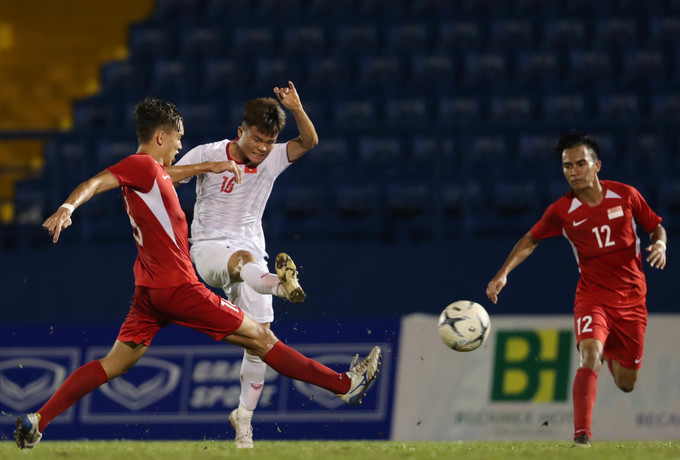 Việt Nam thắng đậm Singapore ở giải U18 Đông Nam Á