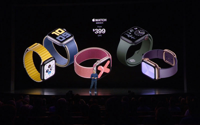 Apple Watch Series 5 bổ sung bản titan, gốm và màn hình không cần tắt