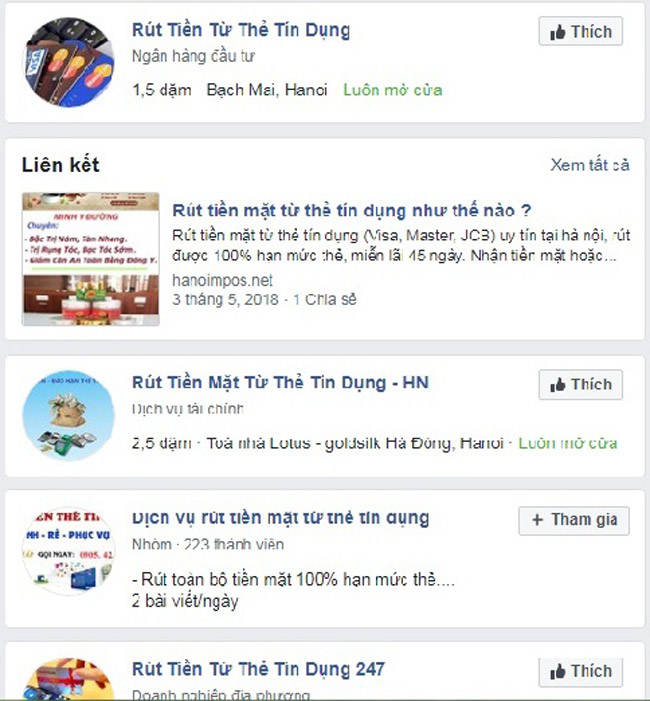 Tràn lan dịch vụ rút tiền mặt từ thẻ tín dụng dù chưa được pháp luật cho phép