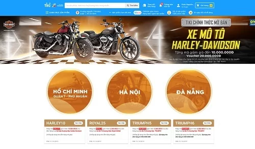 Sàn thương mại điện tử đầu tiên tại Việt Nam bán môtô Harley-Davidson