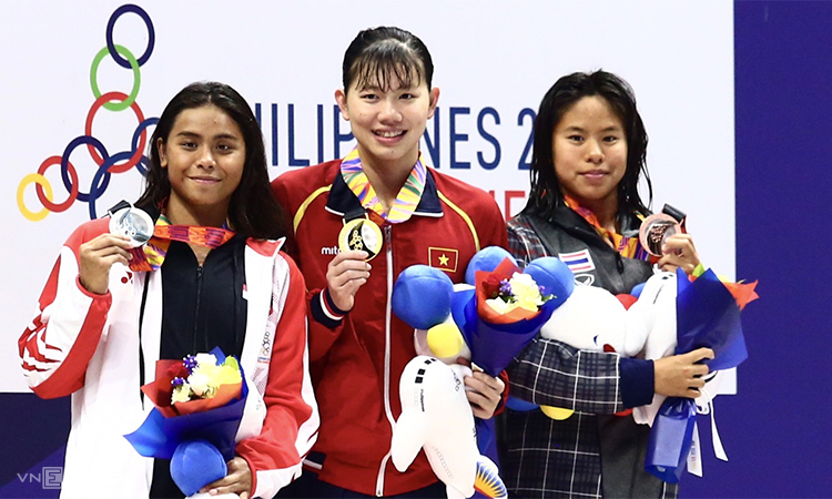 Ánh Viên giành HC vàng đầu tiên ở SEA Games 30