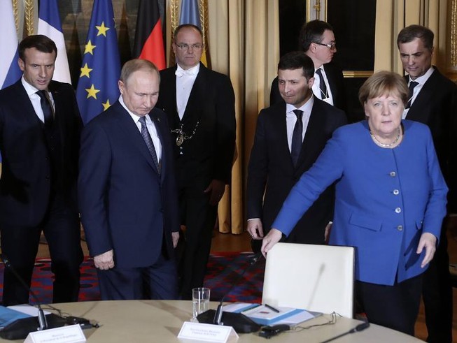 Bà Merkel nói gì với ông Putin sau đàm phán Bộ tứ Normandy?