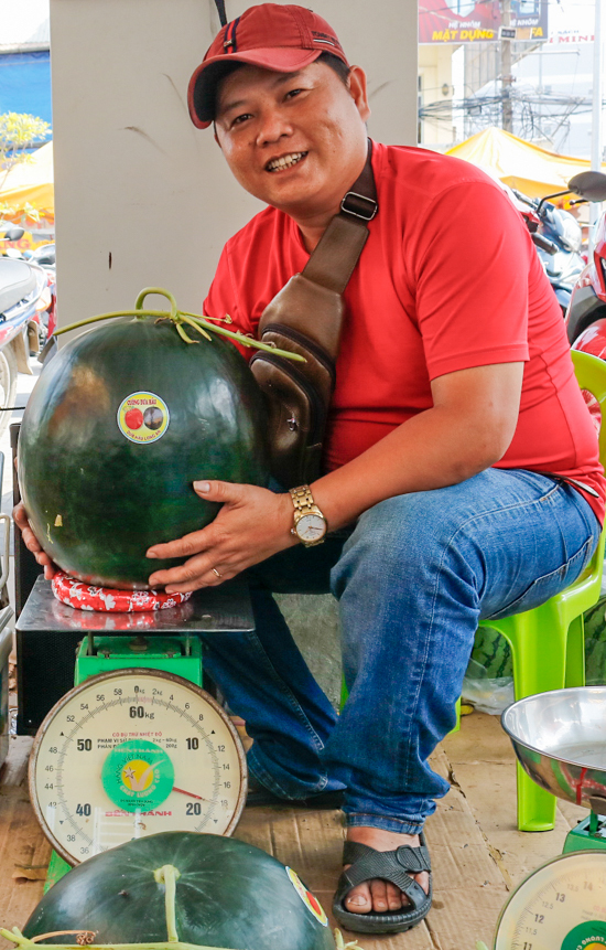 Dưa 'khổng lồ' chưng Tết