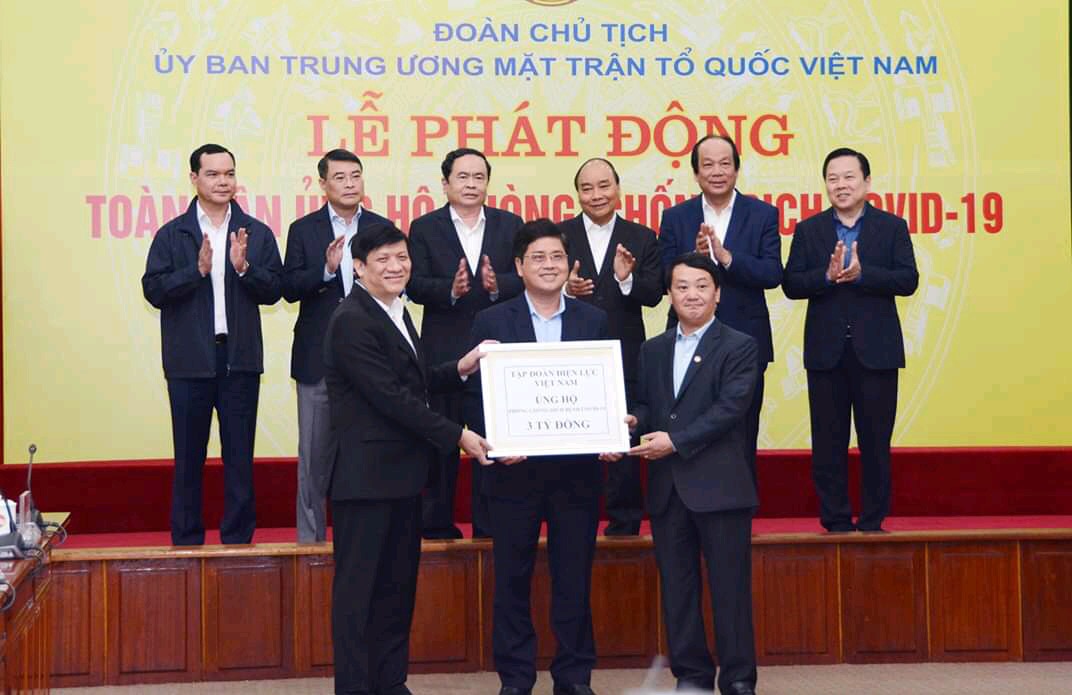 EVN ủng hộ 3 tỷ đồng phòng, chống dịch bệnh COVID-19